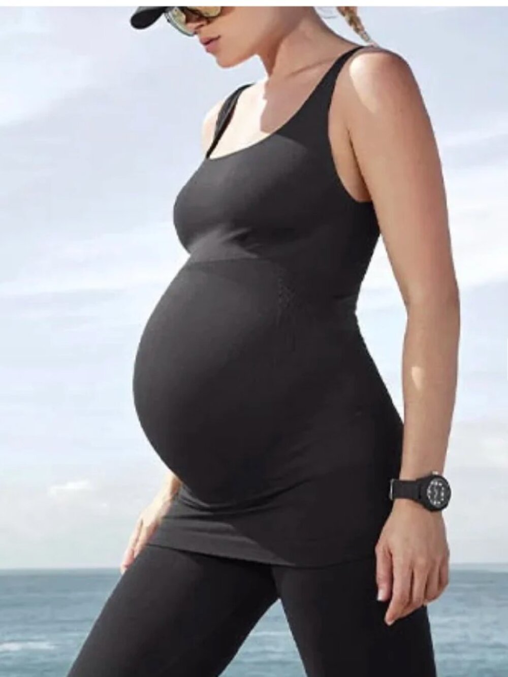 Blanqi - Pulldown nursing compression tank top (M)